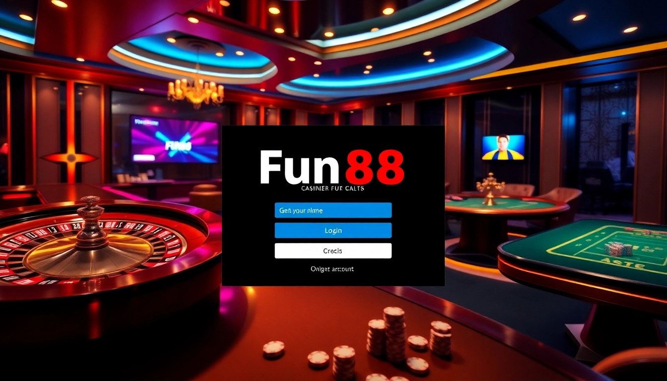 Experience the thrill of gambling with fun88 com login at a luxurious casino scene.