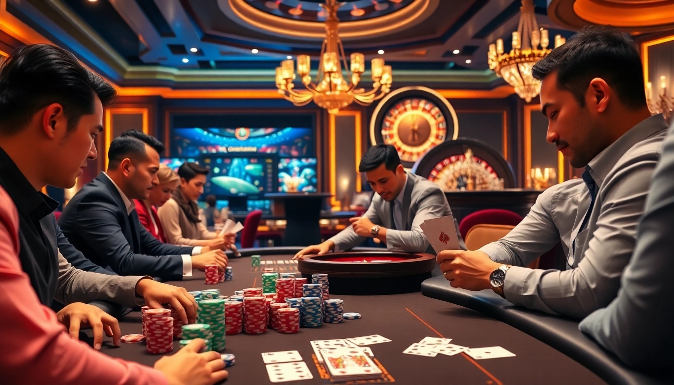 Experience the thrill of gambling with ww88 at an upscale poker table featuring colorful chips and cards.