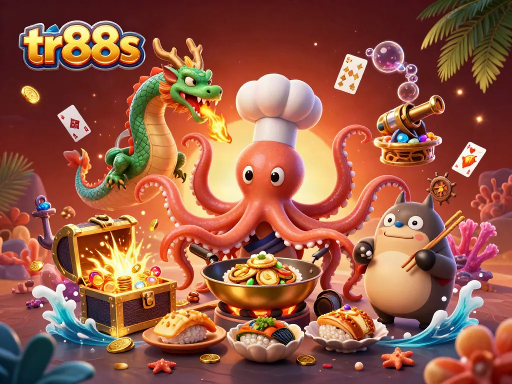 Engage in thrilling gameplay with tr88s alongside vibrant characters and dazzling casino elements.