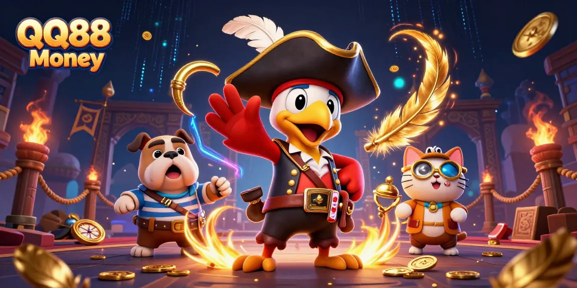 Experience thrilling gameplay at QQ88 Money with vibrant casino elements and engaging characters.