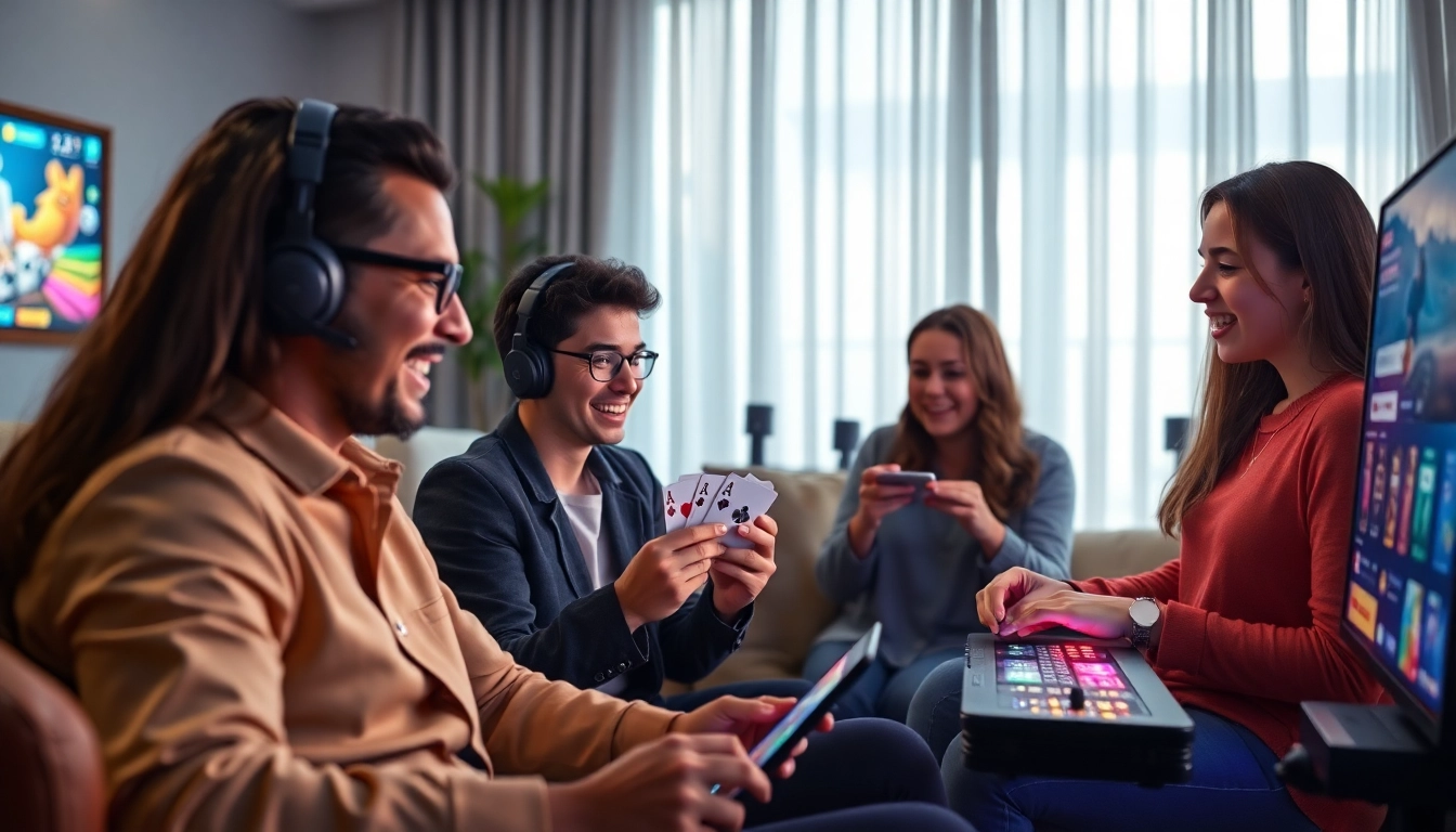 Excited players enjoying games on https://rikvipcom.io/ with engaging visuals and immersive atmosphere.