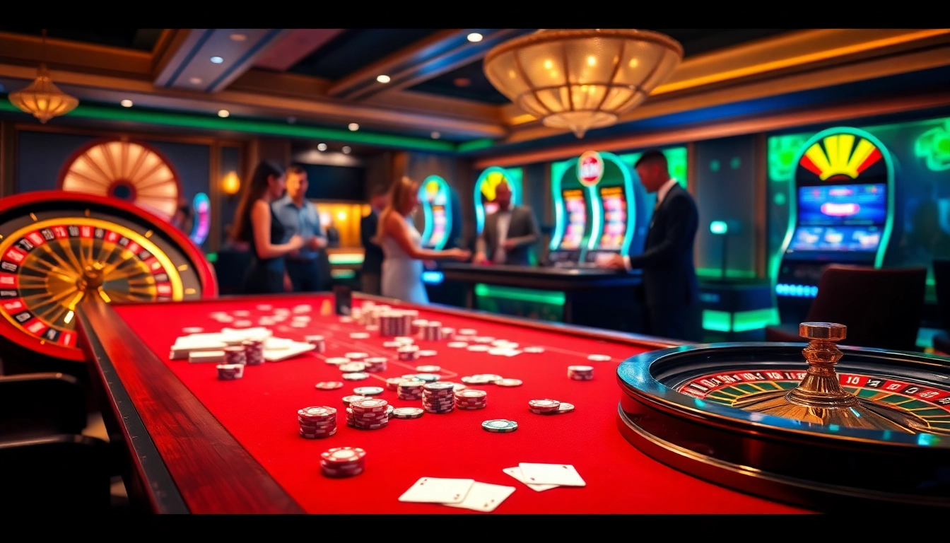 Experience the vibrant energy of Open88 as players engage in exciting table games and slots.