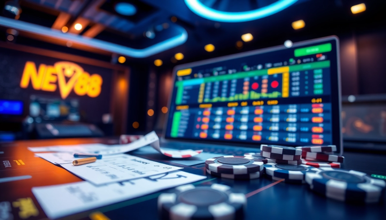 Experience the dynamic online betting environment with Link NEW88, showcasing user-friendly interfaces and vibrant gaming elements.