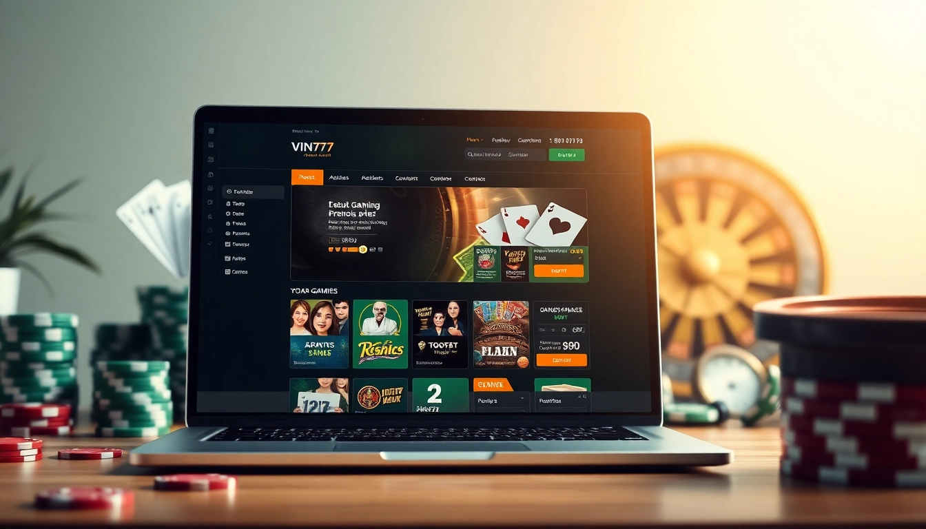 Online gambling interface at vin777.gb.net showcasing diverse games.