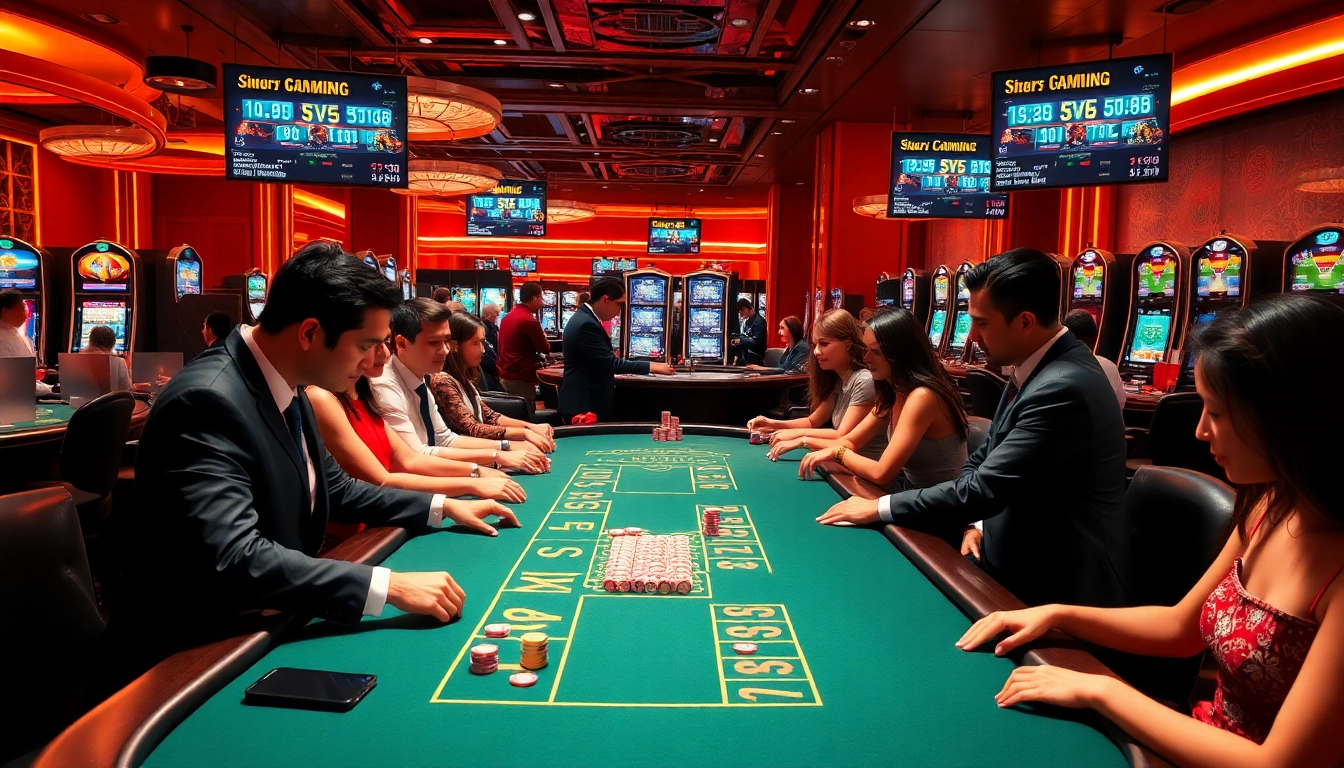 Experience thrilling gameplay at sv 88 casino with dynamic betting tables and vibrant slot machines.