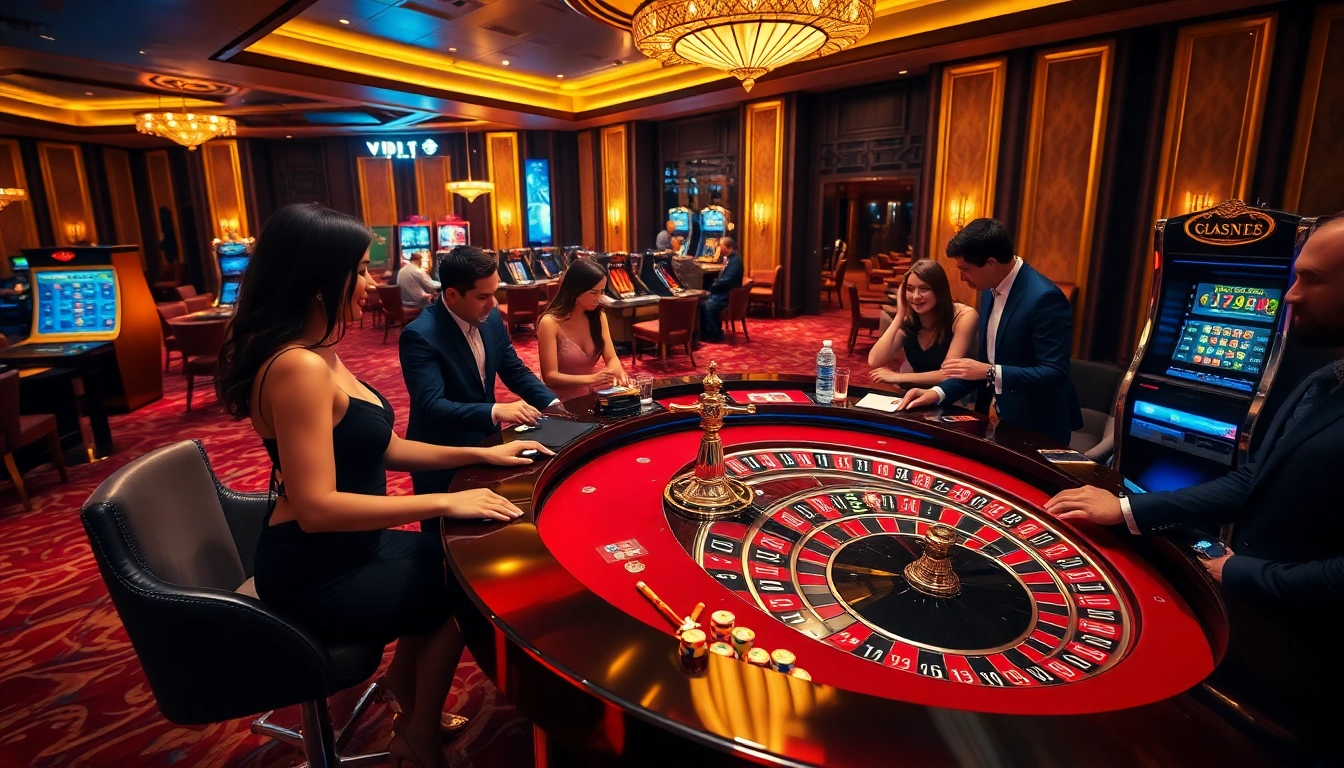Experience the thrill of gaming at vvjl11 com with a luxurious casino atmosphere featuring roulette, cards, and excitement.