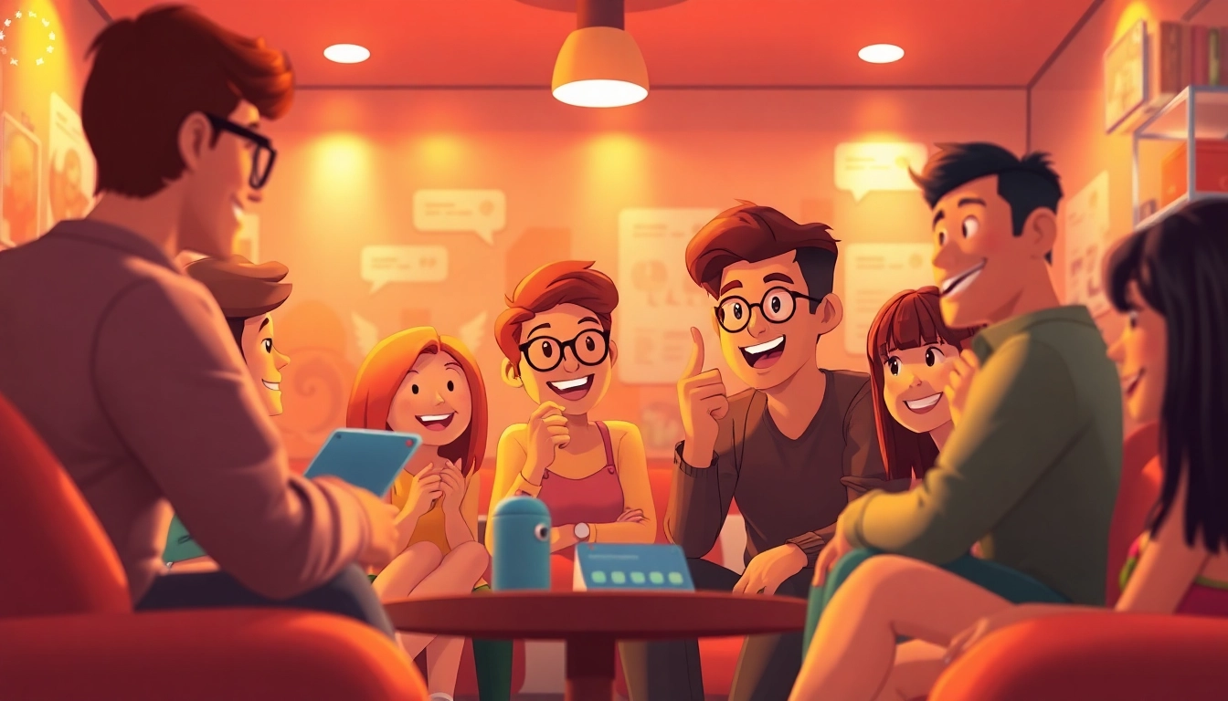 Engaging characters in a spicy chat, capturing a lively digital conversation environment.