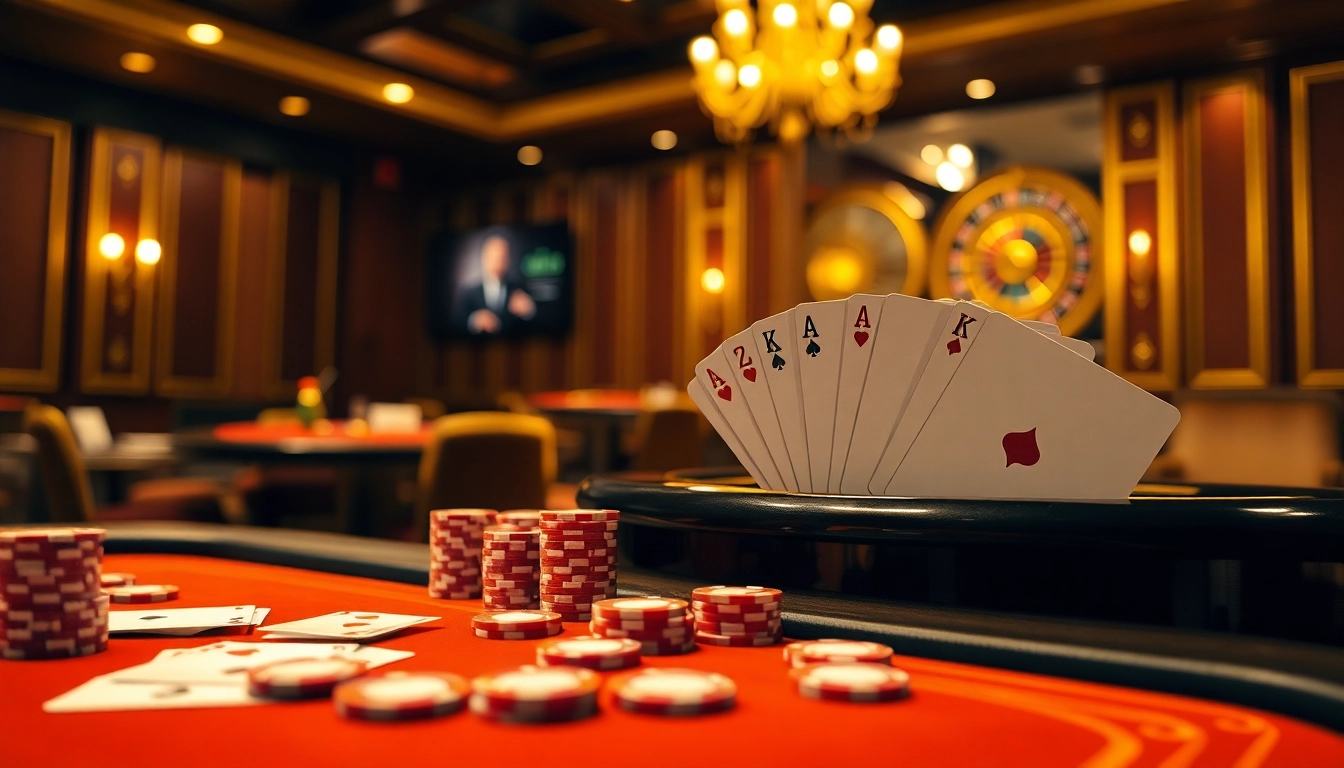 Engaging poker game at nhà cái nk88 showcasing strategic play and excitement.